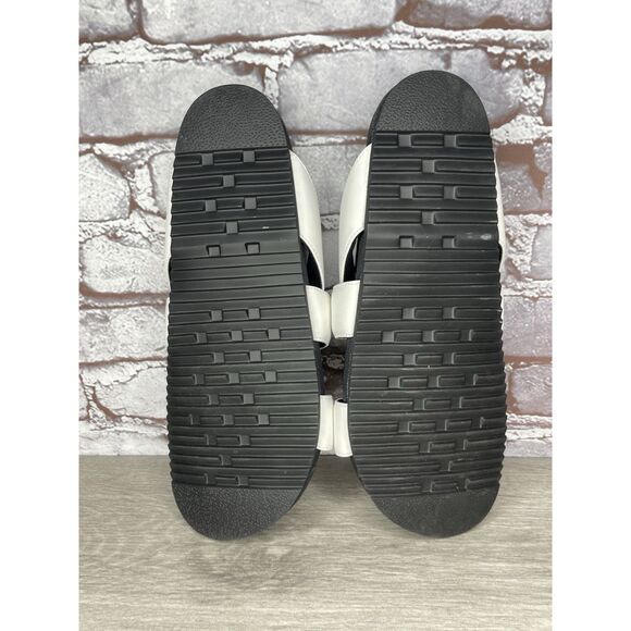 Roam White Leather Ribbon Open Toe Straps Slides Sandals Women Sz 41EU/10.5M US - Picture 8 of 16